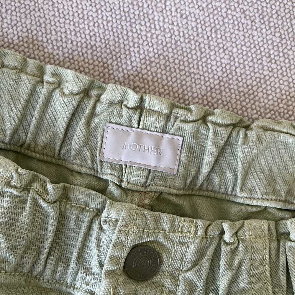 MOTHER Women's Straight Leg Jeans in Light Green - Picture 2 of 7